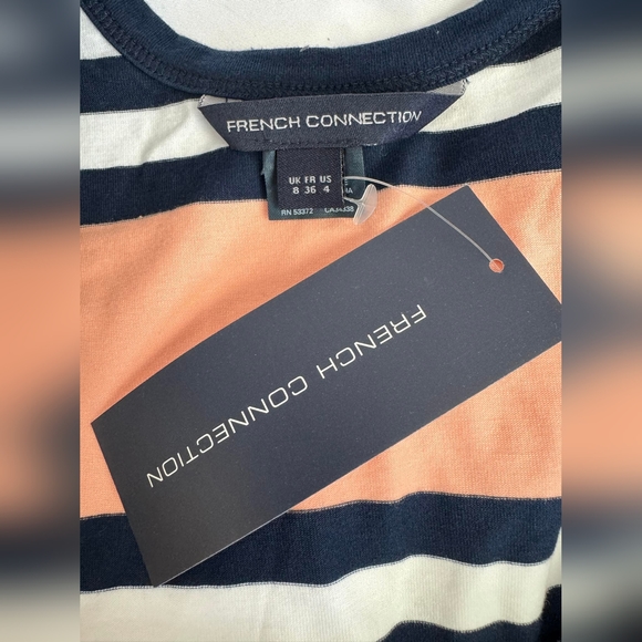 Stripped Jersey Fit & Flare Dress Size 4 - Picture 4 of 8